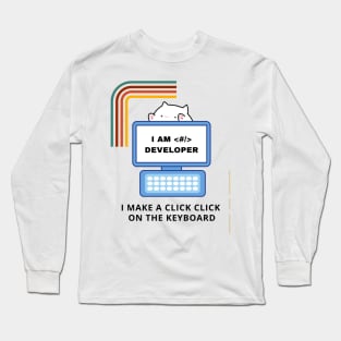 Cat Code Developer Long Sleeve T-Shirt